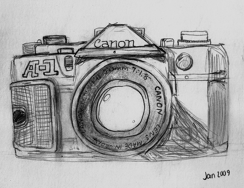 Camera Pencil Sketch at PaintingValley.com | Explore collection of ...