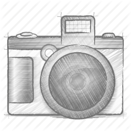 256x256 Camera, Engineering, Hand Drawn, Sketch Icon - Camera Sketch