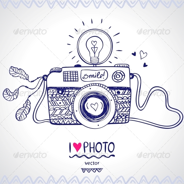590x590 Camera Sketch By Julianart Graphicriver - Camera Sketch