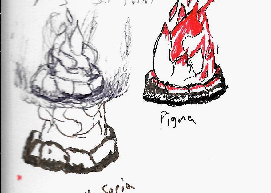 881x628 Campfire Sketches In Pen - Campfire Sketch