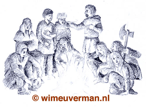 500x369 Drawn Camp Fire Sketch - Campfire Sketch