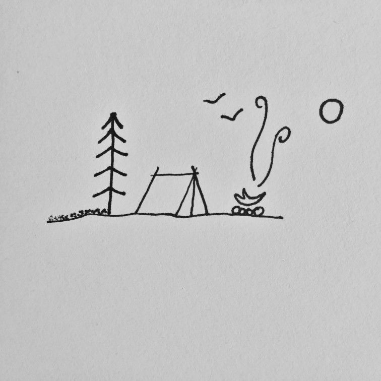 756x756 Camping - Camping Sketch