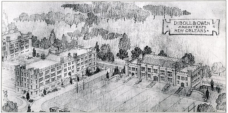 800x398 Fileloyola University New Orleans Campus Sketch 2, Early 20th C - Campus Sketch