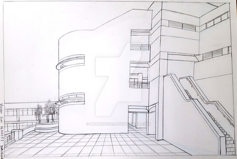 800x538 School School Campus Sketch By Bluukiss - Campus Sketch