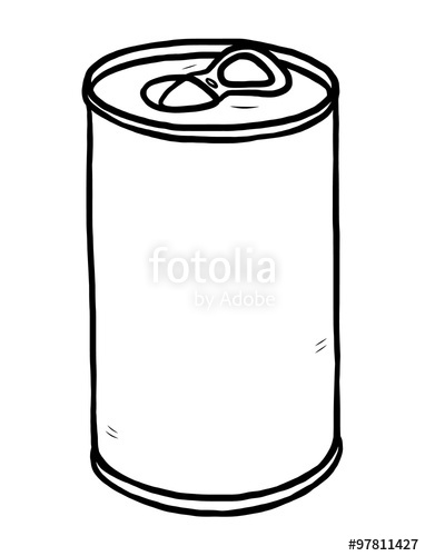 382x500 Tin Can Cartoon Vector And Illustration, Black And White, Hand - Can Sketch