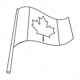 260x260 Flag Of Canada Clipart - Canada Flag Sketch