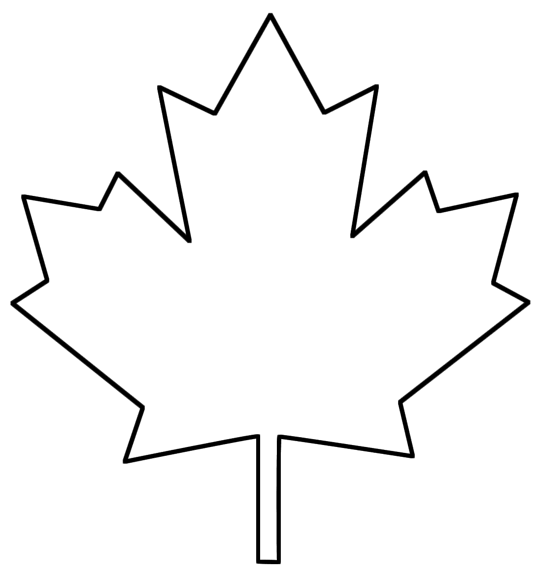 1088x1164 Coloring - Canada Flag Sketch