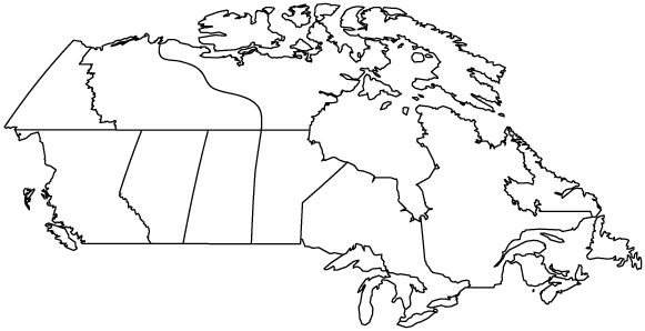 581x298 Canadian Provinces Outline Maps - Canada Map Sketch