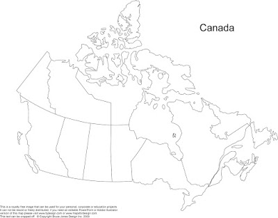 400x313 Maps For Design Editable Clip Art Powerpoint Maps Blank - Canada Map Sketch