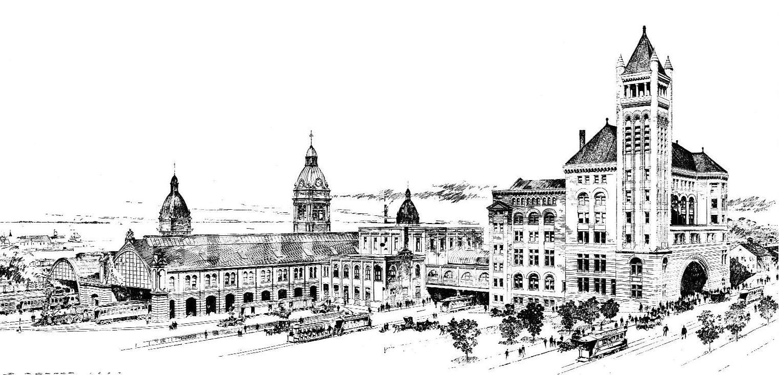 1522x733 Filearchitectural Sketch Of Original Toronto Union Station.jpg - Canada Sketch