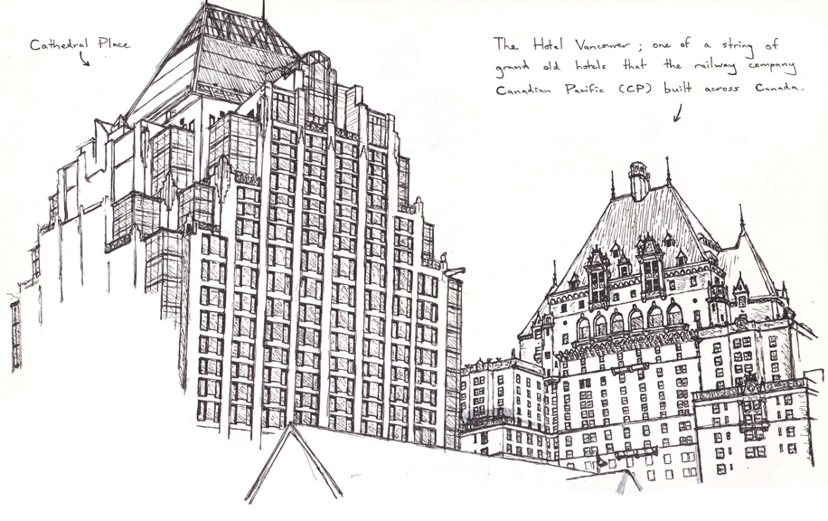 916x576 Travel Sketch Vancouver, Canada Plus Ultra - Canada Sketch