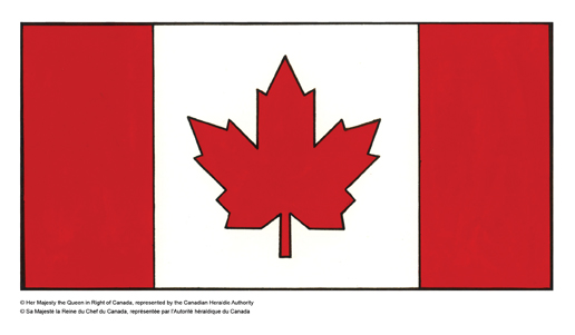 516x301 History Of The National Flag Of Canada - Canadian Maple Leaf Sketch