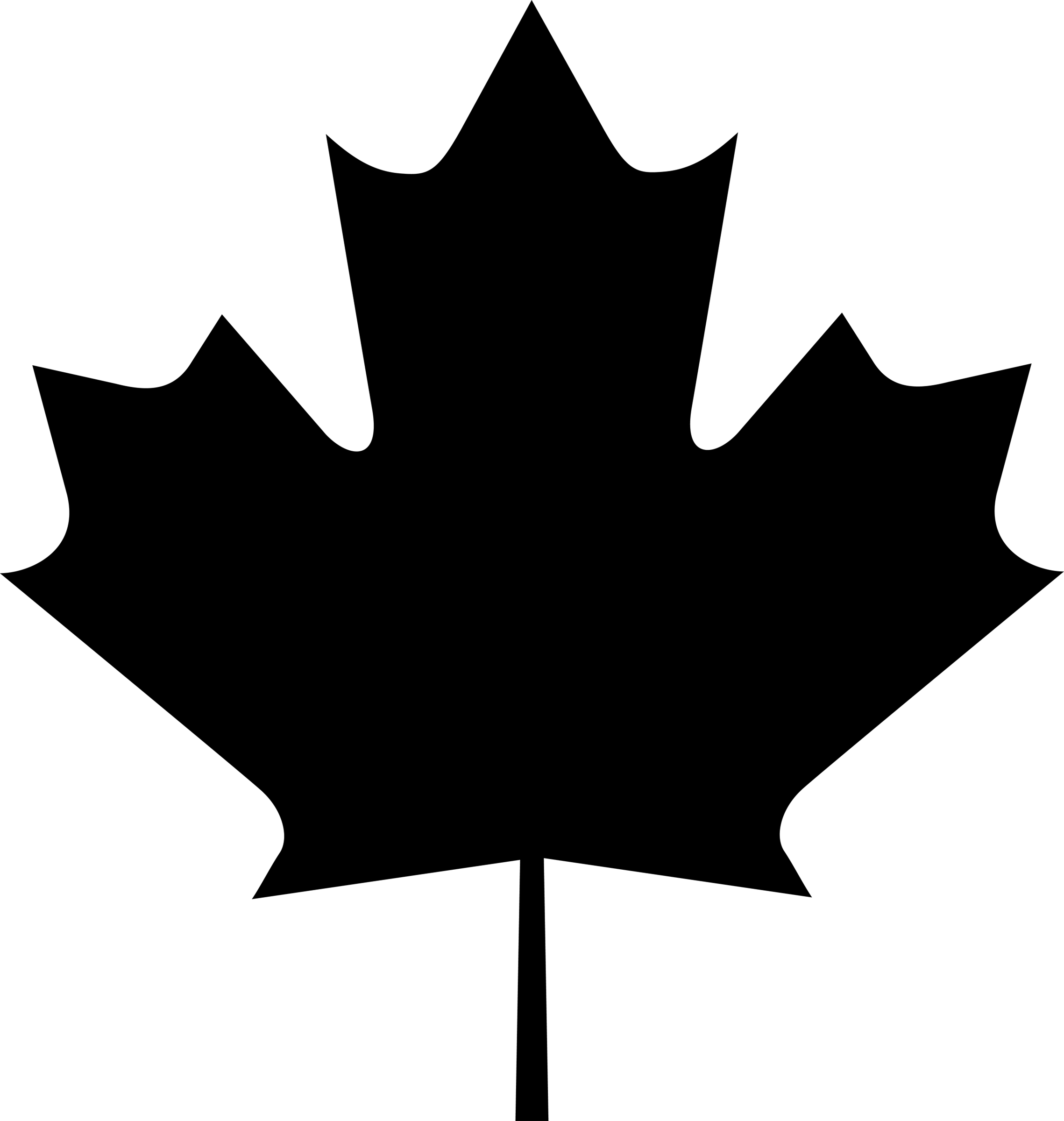 2278x2400 Maple Leaf Clipart Leaf Drawing - Canadian Maple Leaf Sketch