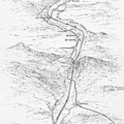 180x180 Panama Canal Sketch Plan Poster By Granger - Canal Sketch