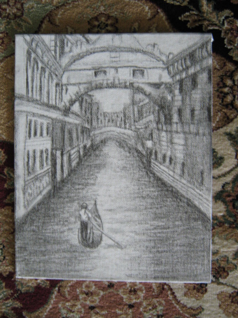 774x1032 Venice Canal Sketch By Mistressmadness - Canal Sketch