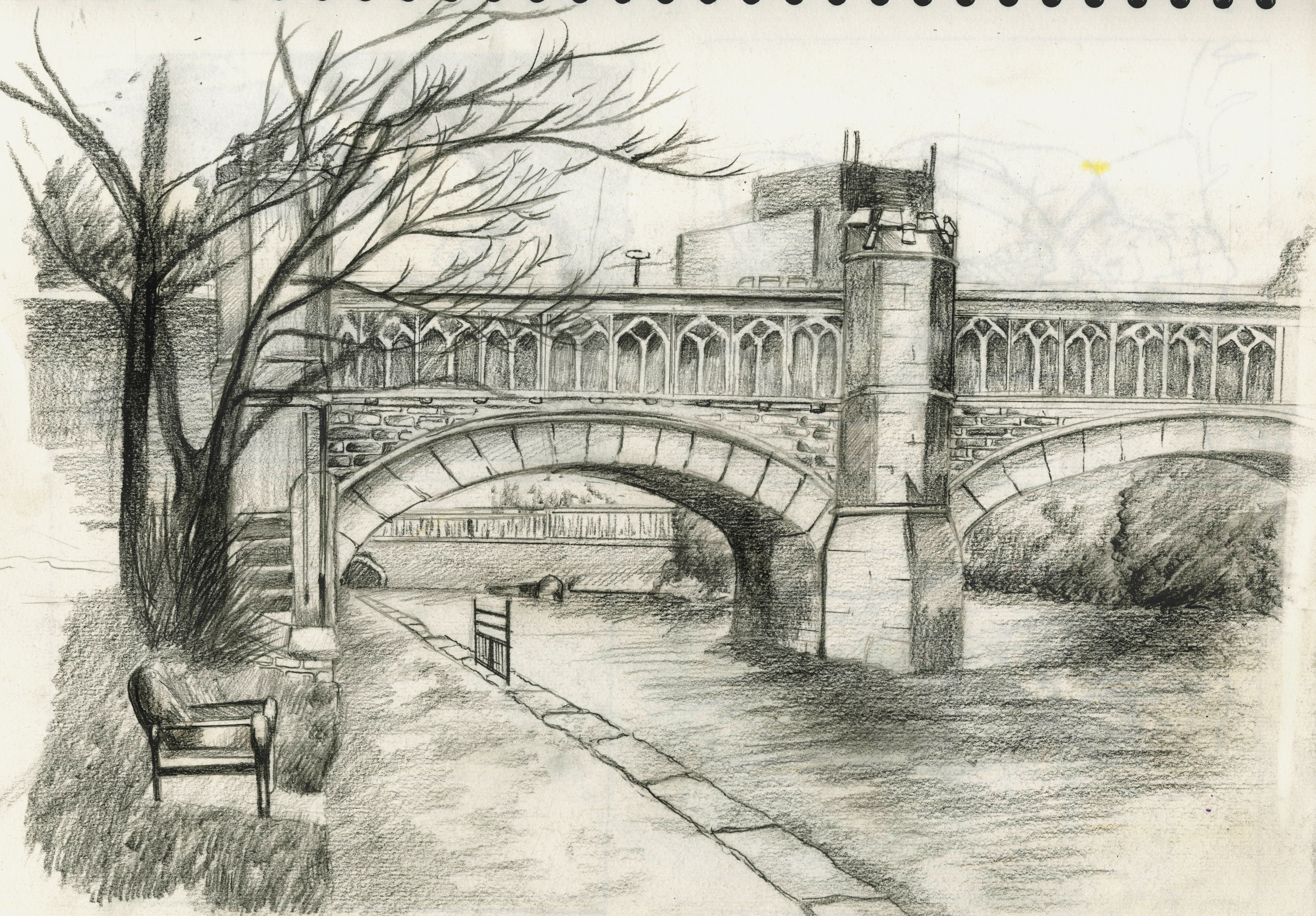 4606x3206 Canal Sketch 2 The Art Blog Of Ben Mowson - Canal Sketch
