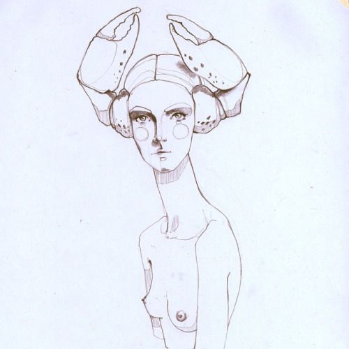 500x500 Sketch (2011) For The Horscope Series - Cancer Sketch