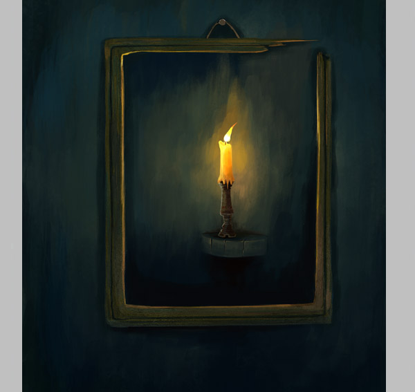 600x567 How To Paint A Candlelight Composition 3d2dizayn Tutorials - Candle Light Sketch