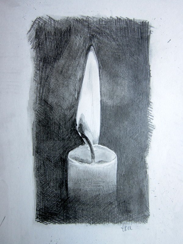 600x800 Sacred Arts Sunday Sketch Share The Light - Candle Light Sketch