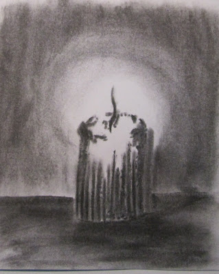 319x400 Heart,mind And Soul Drawings Of Candles - Candle Light Sketch