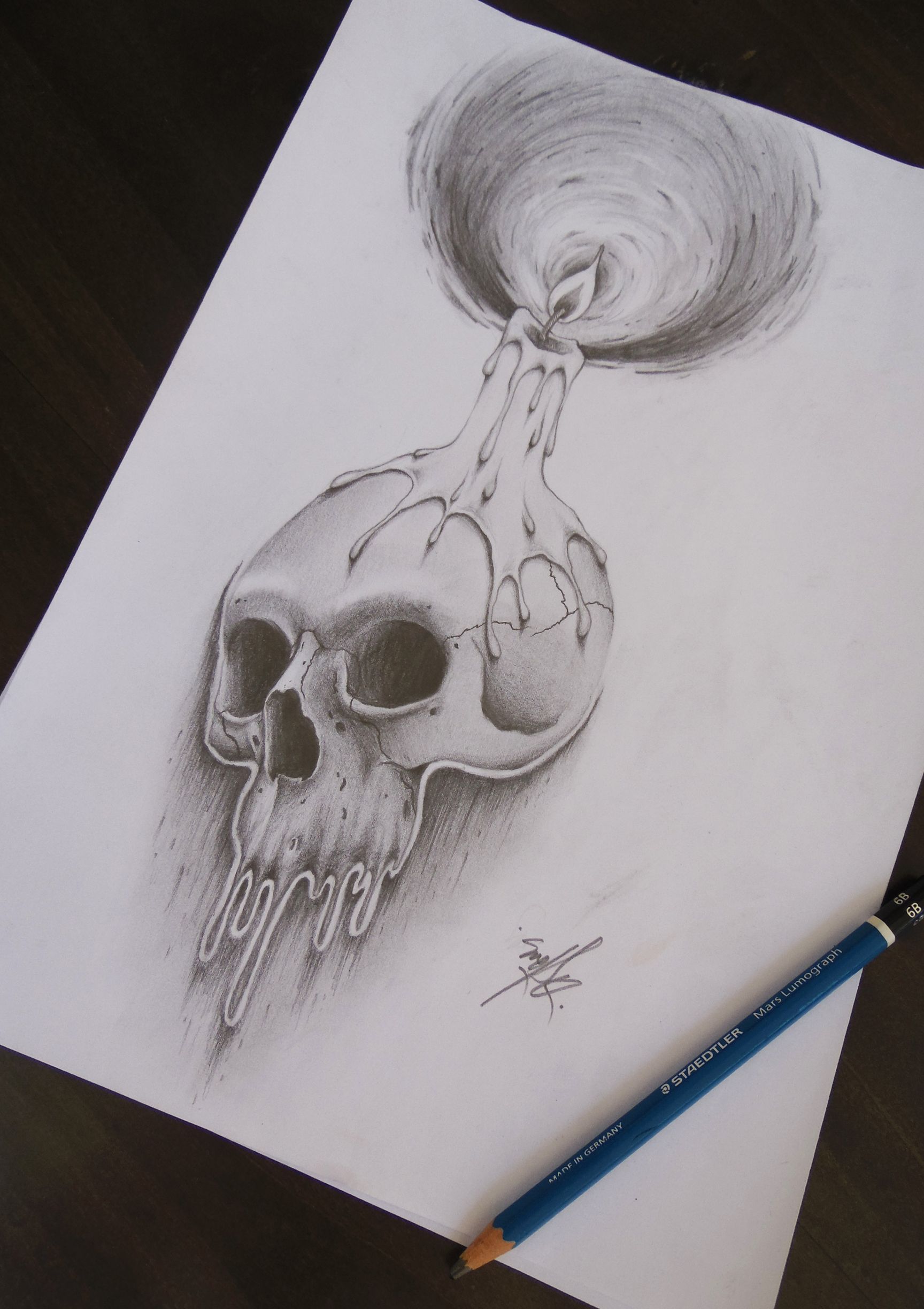 1728x2448 Skull Candle Light Drawing In 2018 Skull Candle - Candle Light Sketch