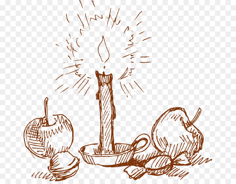 900x700 Drawing Christmas - Candle Sketch