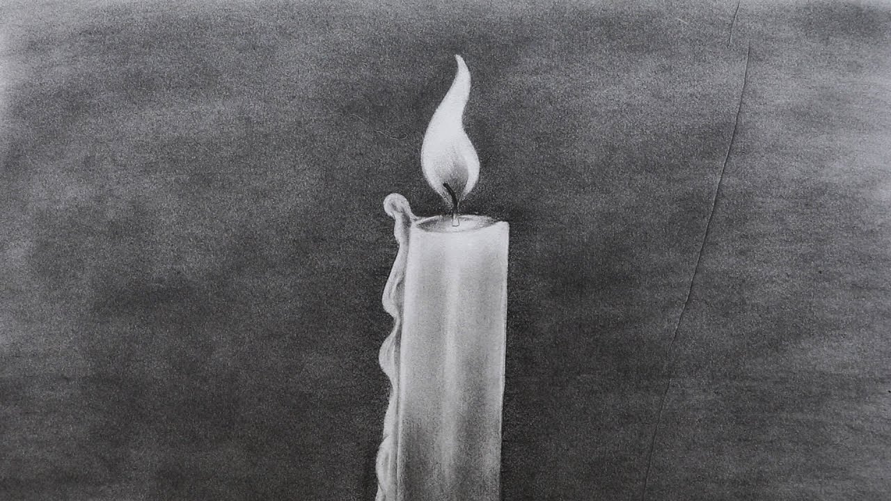 1280x720 How To Sketch A Candle - Candle Sketch
