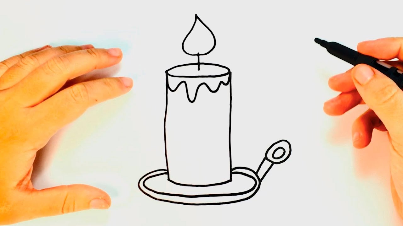 1280x720 How To Draw A Candle Candle Easy Draw Tutorial - Candle Sketch