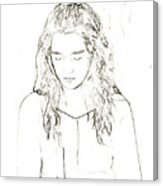 163x186 Young Girl With Candle Sketch Poster By Randy Steele - Candle Sketch
