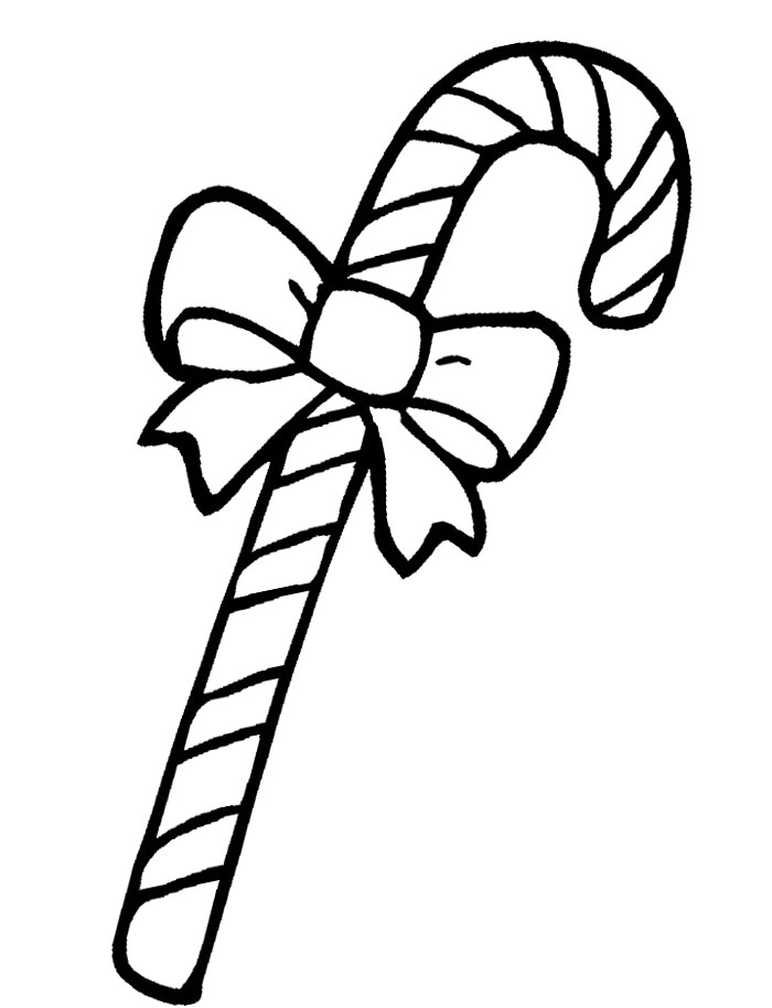 700x914 Candy Cane Coloring Pages Free For Kids - Candy Cane Sketch