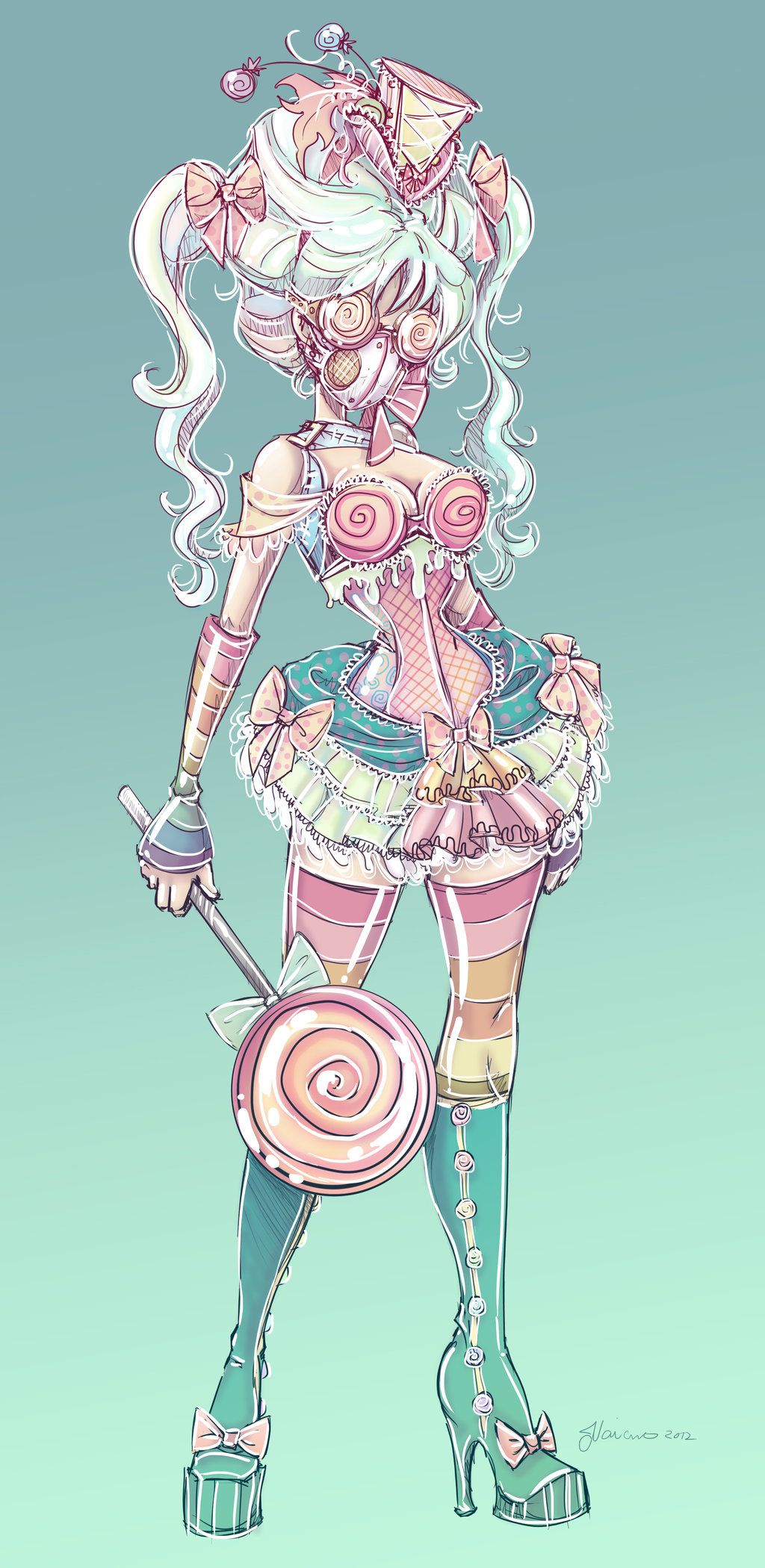 1024x2100 Candy Steampunk Sketch By On @ - Candy Sketch