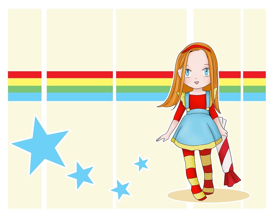 919x720 Free Photo Sketch Child Cute Red Hair Candy Fun Girl - Candy Sketch