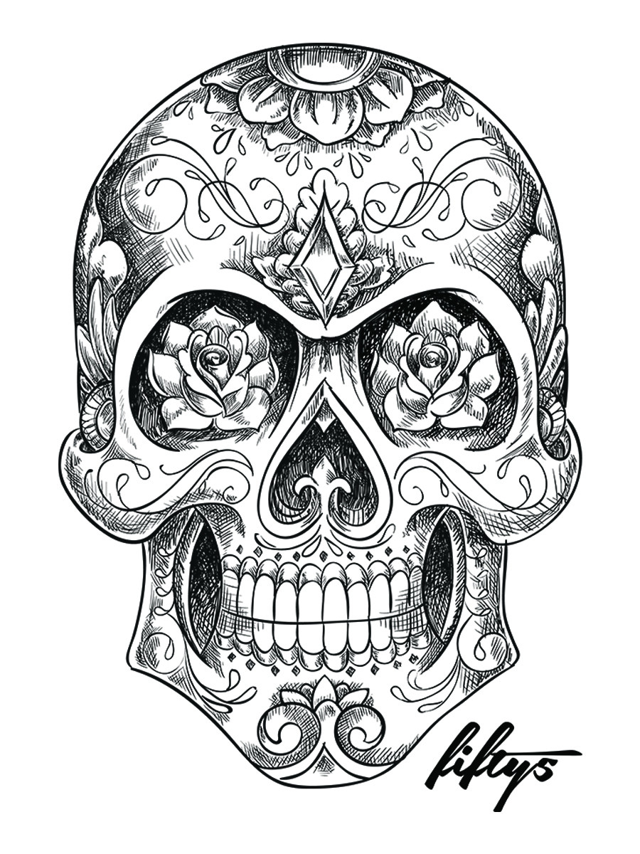 900x1200 Sketches Of Sugar Skulls Candy Skull Sketch Sugar Skull - Candy Sketch