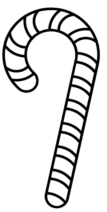 351x695 Candy Cane Clipart Sketch - Candy Sketch