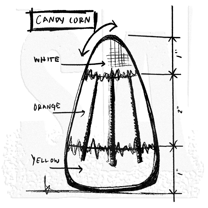 800x800 Tim Holtz Wood Mounted Stamp - Candy Sketch