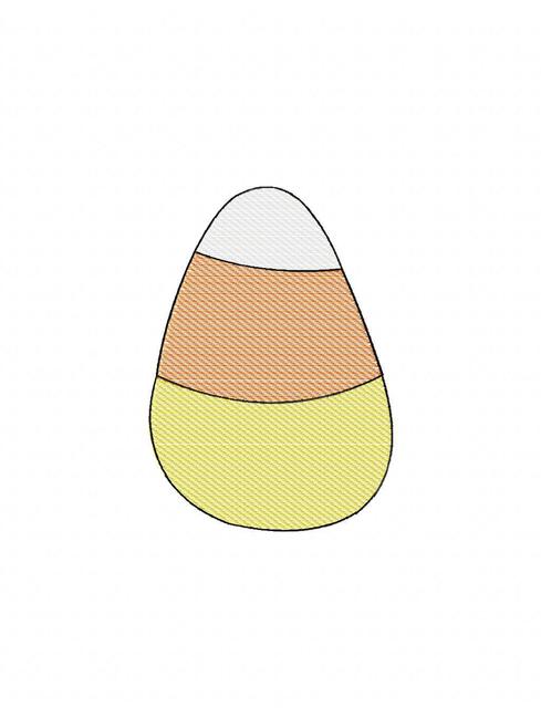 489x640 Candy Corn Color Sketch Fill Embroidery Design - Candy Sketch