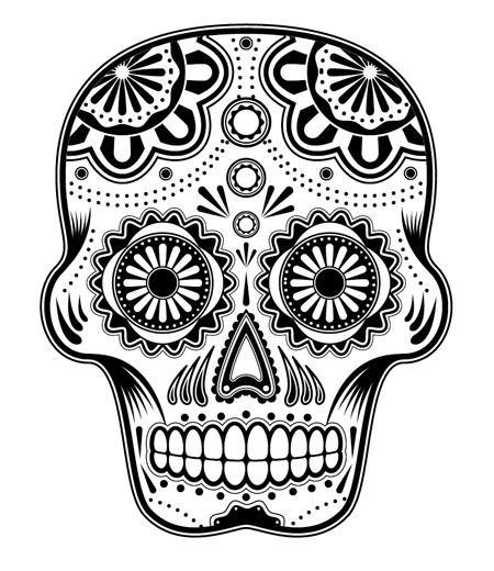 450x520 How To Create A Detailed Vector Sugar Skull Illustration - Candy Skull Sketch