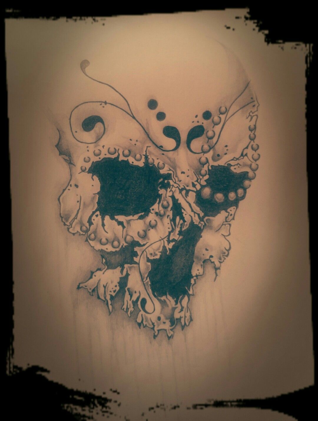 1080x1429 Sugar Skull Sketch Ink Fectious Skull Sketch And - Candy Skull Sketch