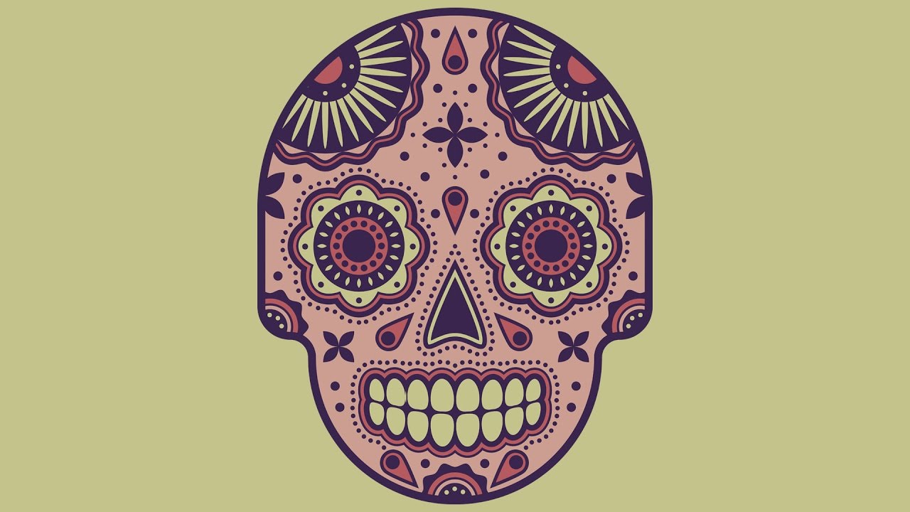 1280x720 Vector Sugar Skull Illustrator Tutorial - Candy Skull Sketch