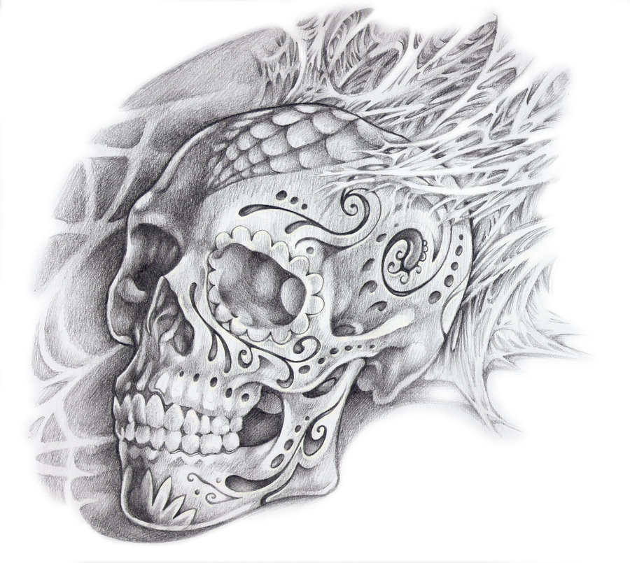 900x805 Candy Skull By Pallat - Candy Skull Sketch