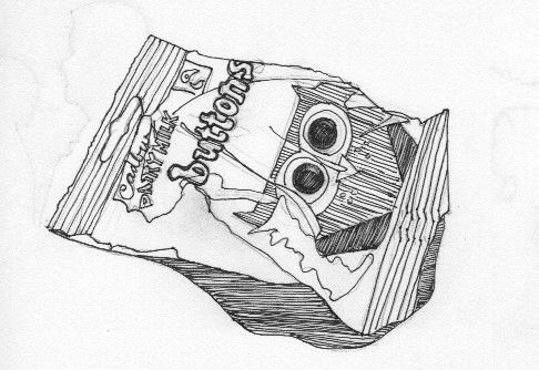 486x334 Day 10 And 11 Of The Drawing Challenge Recent Artwork By Jessie - Candy Wrapper Sketch