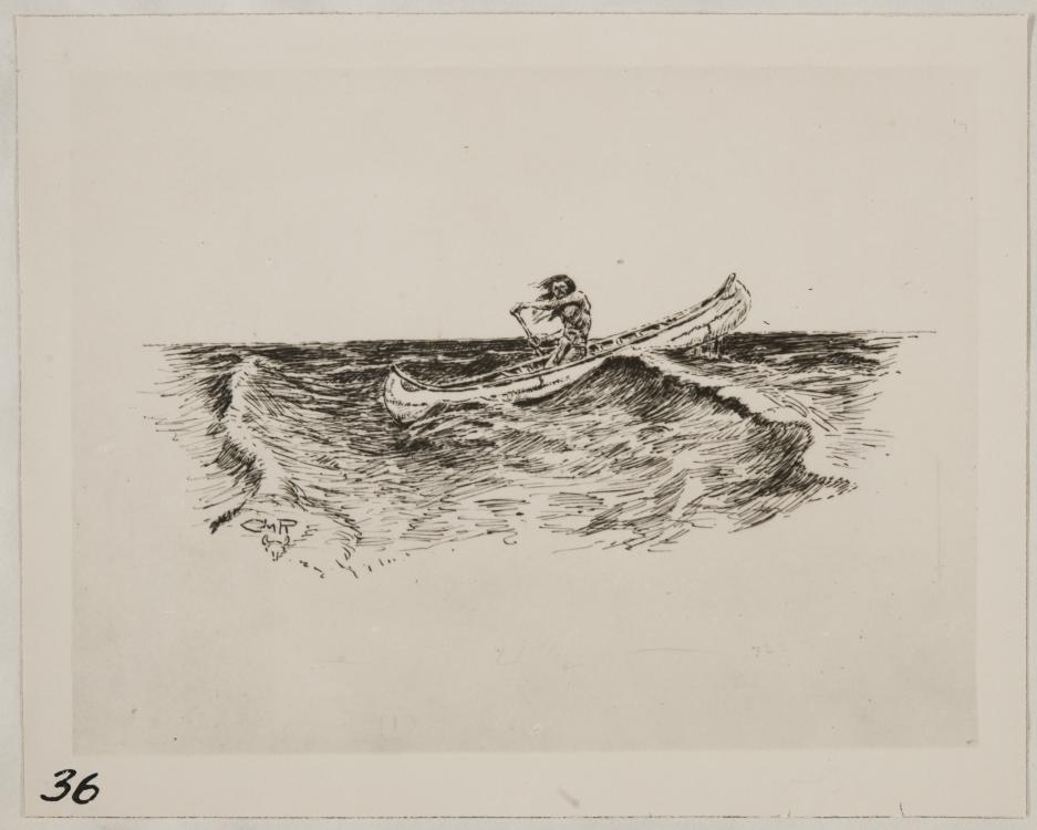 937x750 Sketch Of Indian In Canoe Unknown - Canoe Sketch