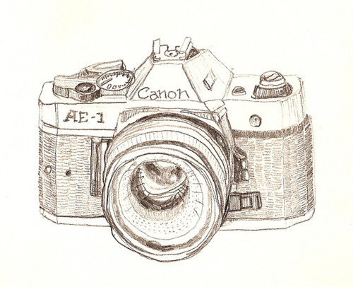500x406 Camera, Canon, Nerdfromparis, Sketch - Canon Camera Sketch