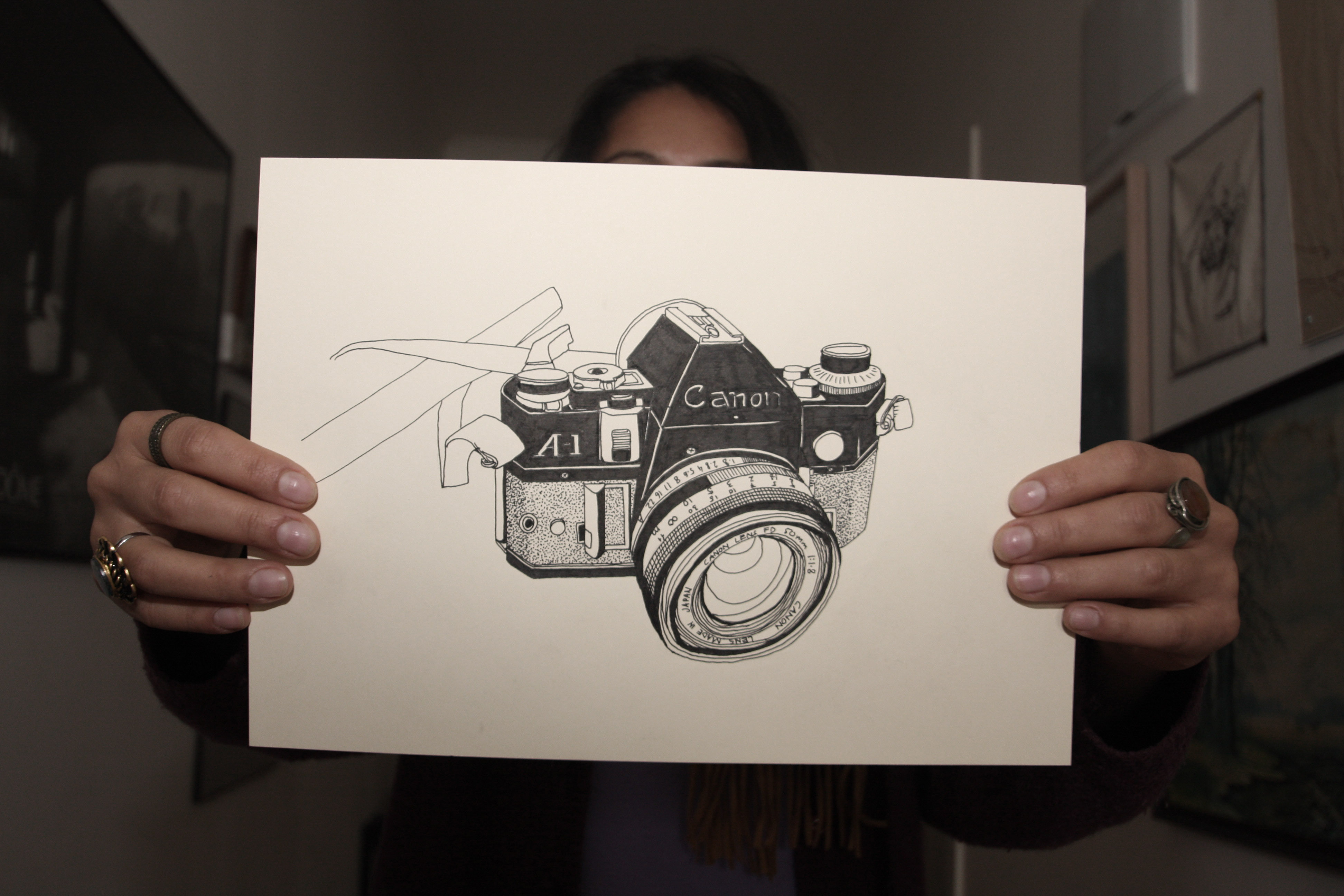 Canon Camera Sketch at PaintingValley.com | Explore collection of Canon ...