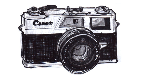 Canon Camera Sketch at PaintingValley.com | Explore collection of Canon ...