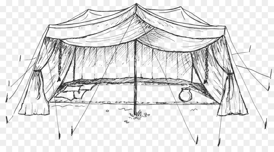 900x500 Drawing Art Tent Sketch - Canopy Sketch