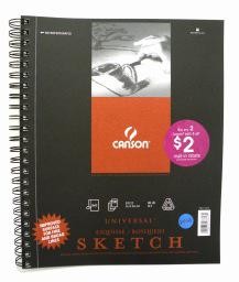 217x256 Domestic Canson, Universal Sketch Book, 65 , X 12, 100 Sheets - Canson Universal Sketch