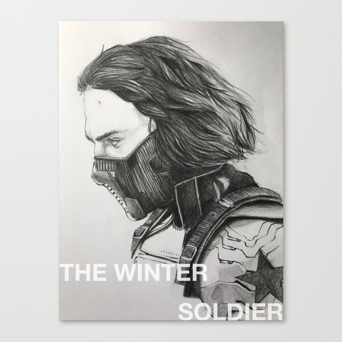 700x700 The Winter Soldier (Sketch) Canvas Print By Chedduhr Society6 - Canvas Sketch