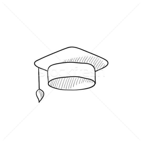 600x600 Graduation Cap Sketch Icon. Vector Illustration Andrei Krauchuk - Cap Sketch