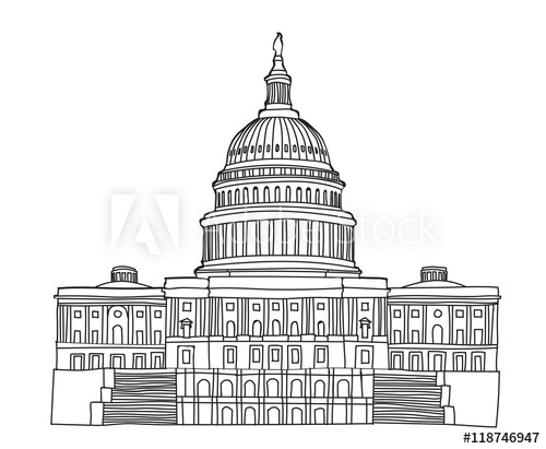 Capitol Building Sketch at PaintingValley.com | Explore collection of ...